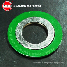 Горячая распродажа! Металлическая спирально-навитая прокладка Ss304 с наружным кольцом CS Краска для окраски Желтая или зеленая прокладка